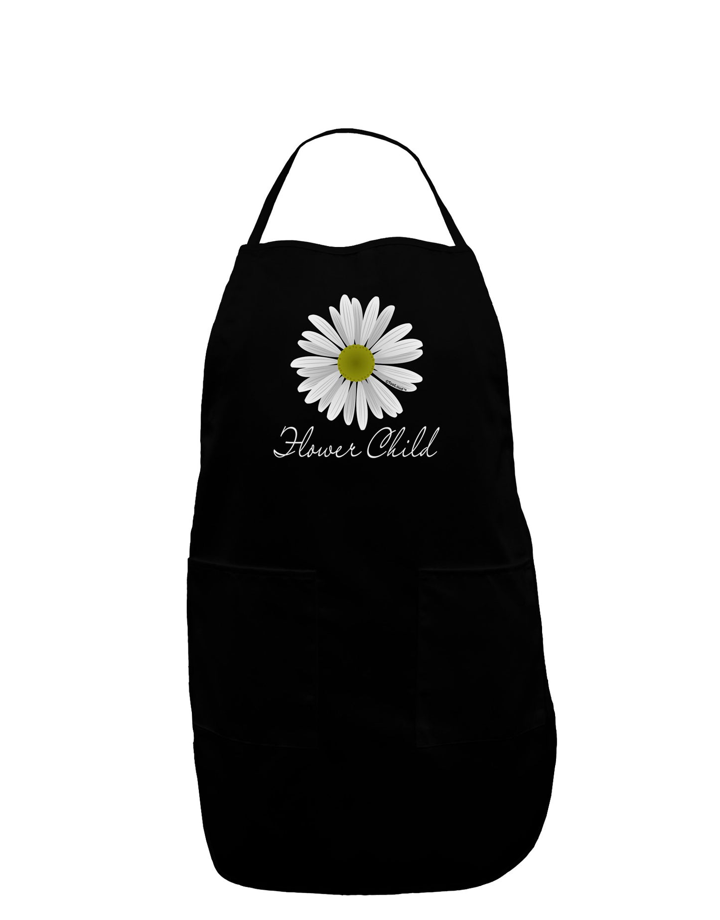 Pretty Daisy - Flower Child Dark Adult Apron-Bib Apron-TooLoud-Black-One-Size-Davson Sales