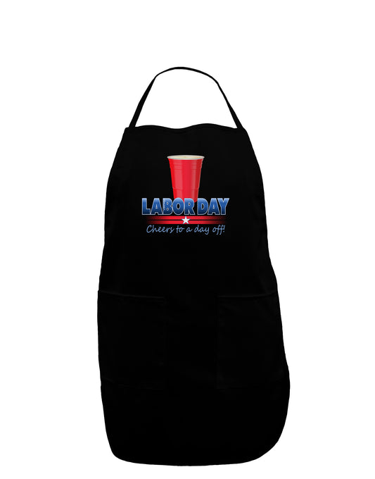 Labor Day - Cheers Dark Adult Apron-Bib Apron-TooLoud-Black-One-Size-Davson Sales