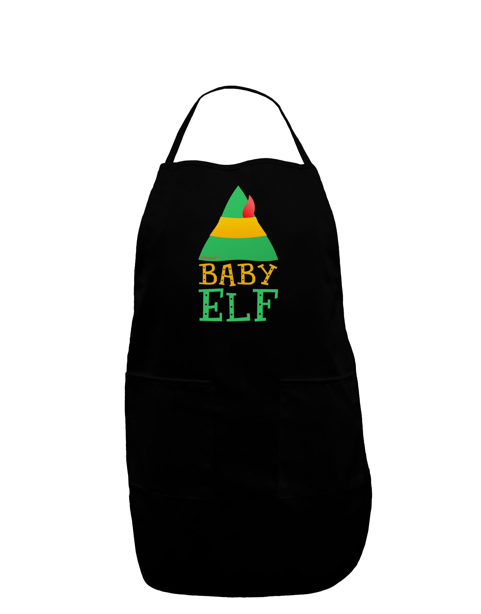 Matching Christmas Design - Elf Family - Baby Elf Dark Adult Apron by TooLoud-Bib Apron-TooLoud-Black-One-Size-Davson Sales