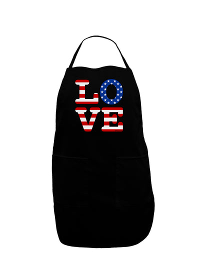 American Love Design Dark Adult Apron by TooLoud-Bib Apron-TooLoud-Black-One-Size-Davson Sales