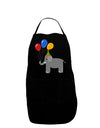 Cute Elephant with Balloons Dark Adult Apron-Bib Apron-TooLoud-Black-One-Size-Davson Sales