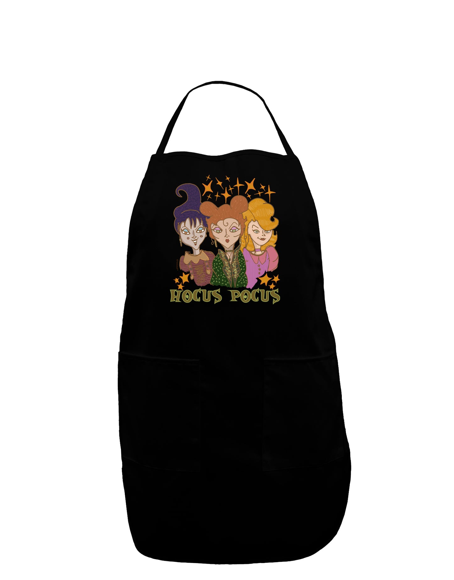 Hocus Pocus Witches Adult Apron-Bib Apron-TooLoud-Black-One-Size-Davson Sales