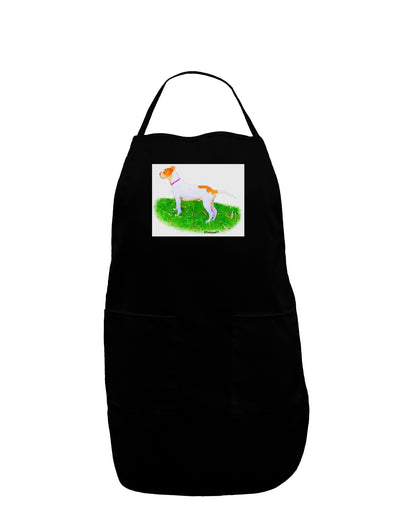 Vigilant Dog Watercolor Dark Adult Apron-Bib Apron-TooLoud-Black-One-Size-Davson Sales