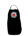 Watercolor Flower Dark Adult Apron-Bib Apron-TooLoud-Black-One-Size-Davson Sales