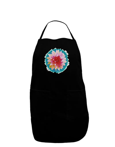 Watercolor Flower Dark Adult Apron-Bib Apron-TooLoud-Black-One-Size-Davson Sales