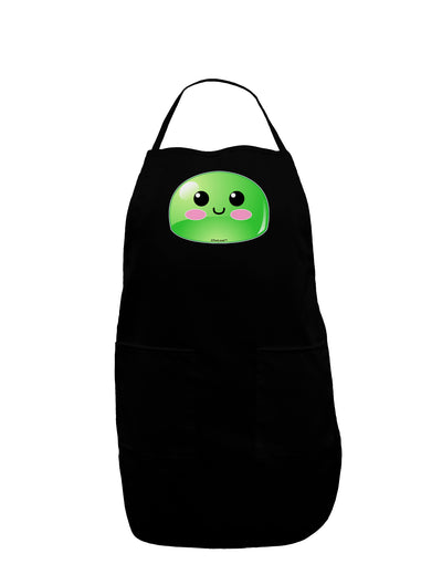 Cute RPG Slime - Green Dark Adult Apron by TooLoud-Bib Apron-TooLoud-Black-One-Size-Davson Sales