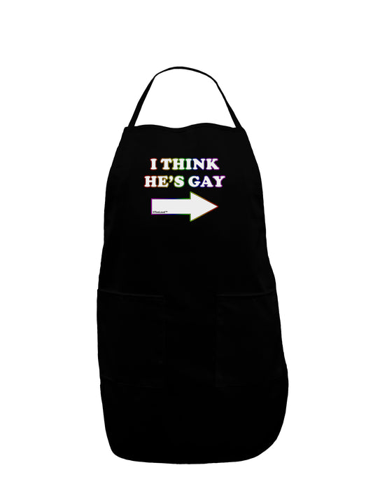 I Think He's Gay Right Plus Size Dark Apron by TooLoud-Bib Apron-TooLoud-Black-Plus-Size-Davson Sales