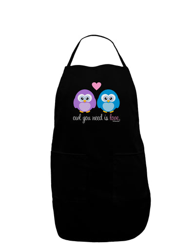 Owl You Need Is Love Dark Adult Apron by TooLoud-Bib Apron-TooLoud-Black-One-Size-Davson Sales