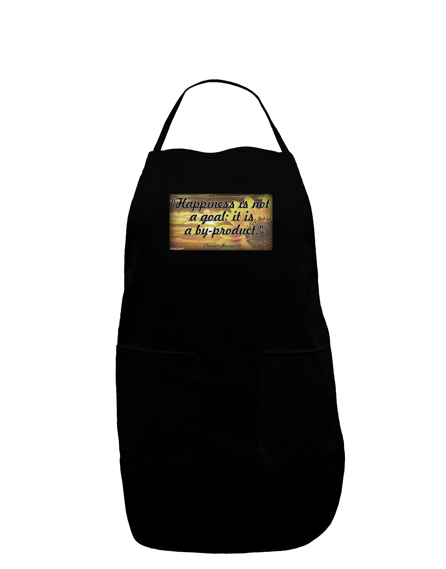 Happiness Is Not A Goal Plus Size Dark Apron by TooLoud-Bib Apron-TooLoud-Black-Plus-Size-Davson Sales
