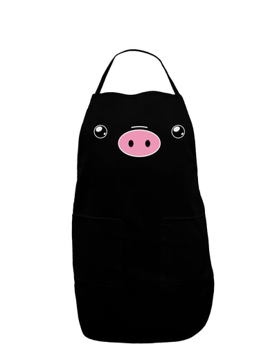 Kyu-T Face - Oinkz the Pig Dark Adult Apron-Bib Apron-TooLoud-Black-One-Size-Davson Sales