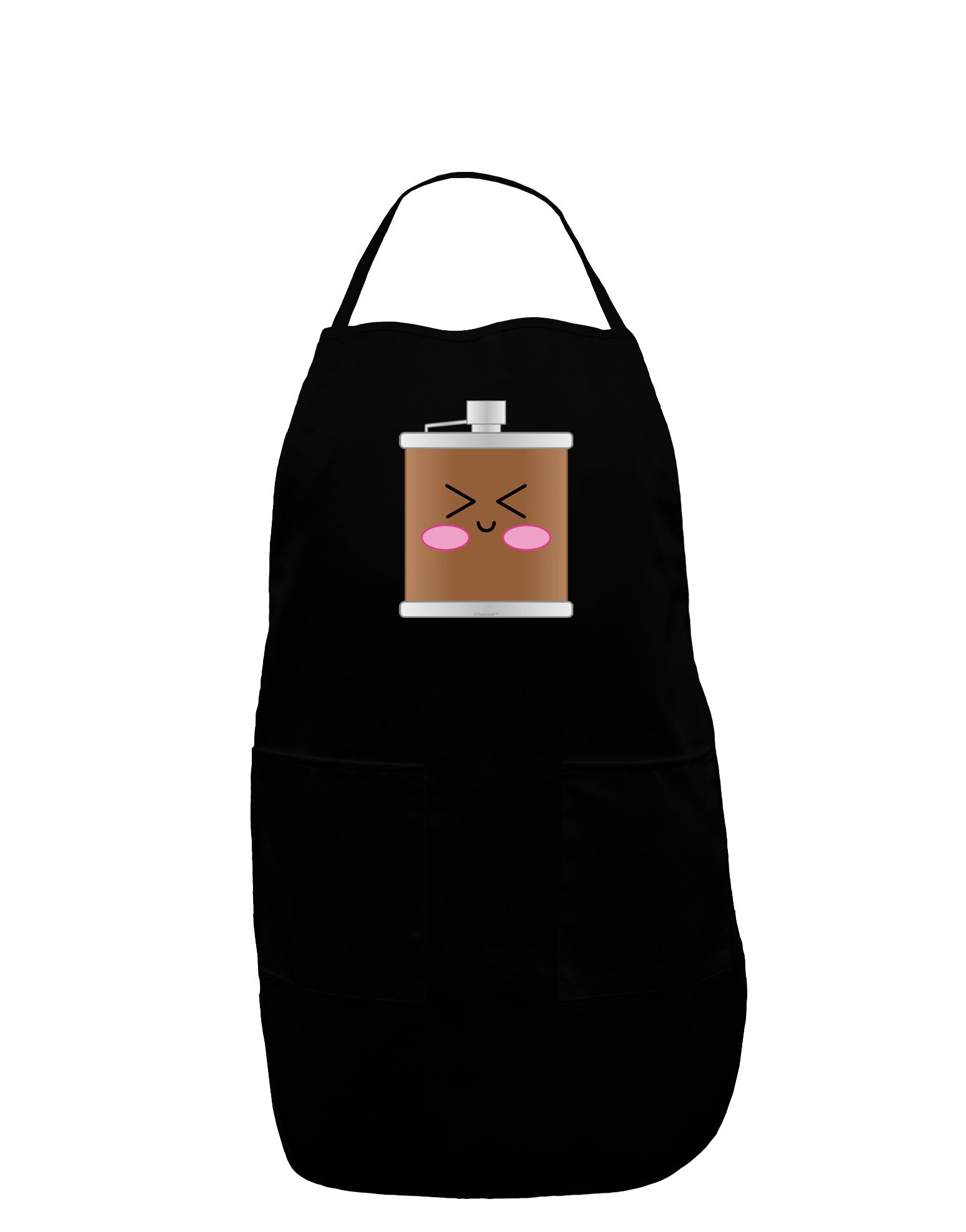 Swigs the Flask Dark Adult Apron-Bib Apron-TooLoud-Black-One-Size-Davson Sales