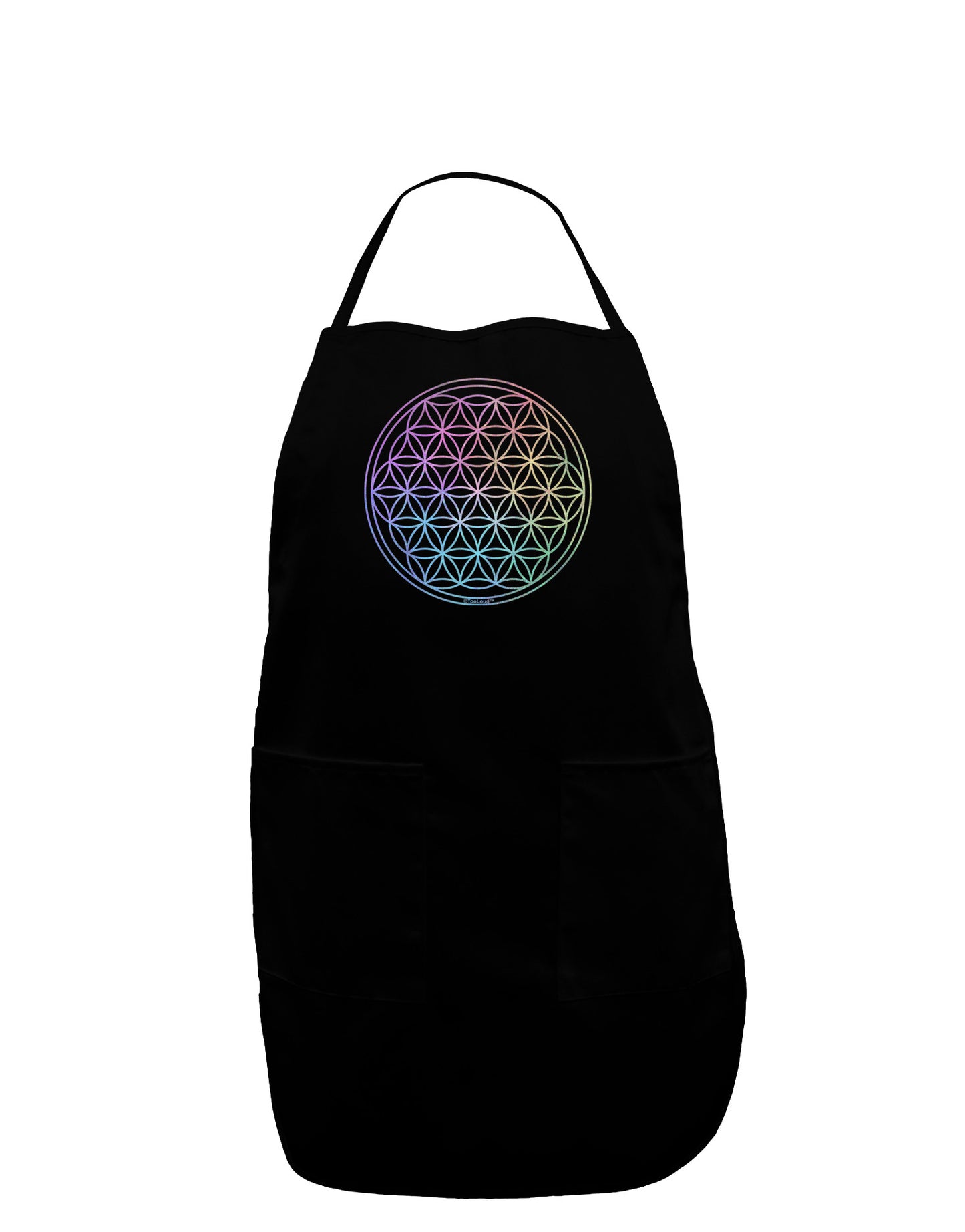 Flower of Life Circle Plus Size Apron-Bib Apron-TooLoud-Black-Plus-Size-Davson Sales