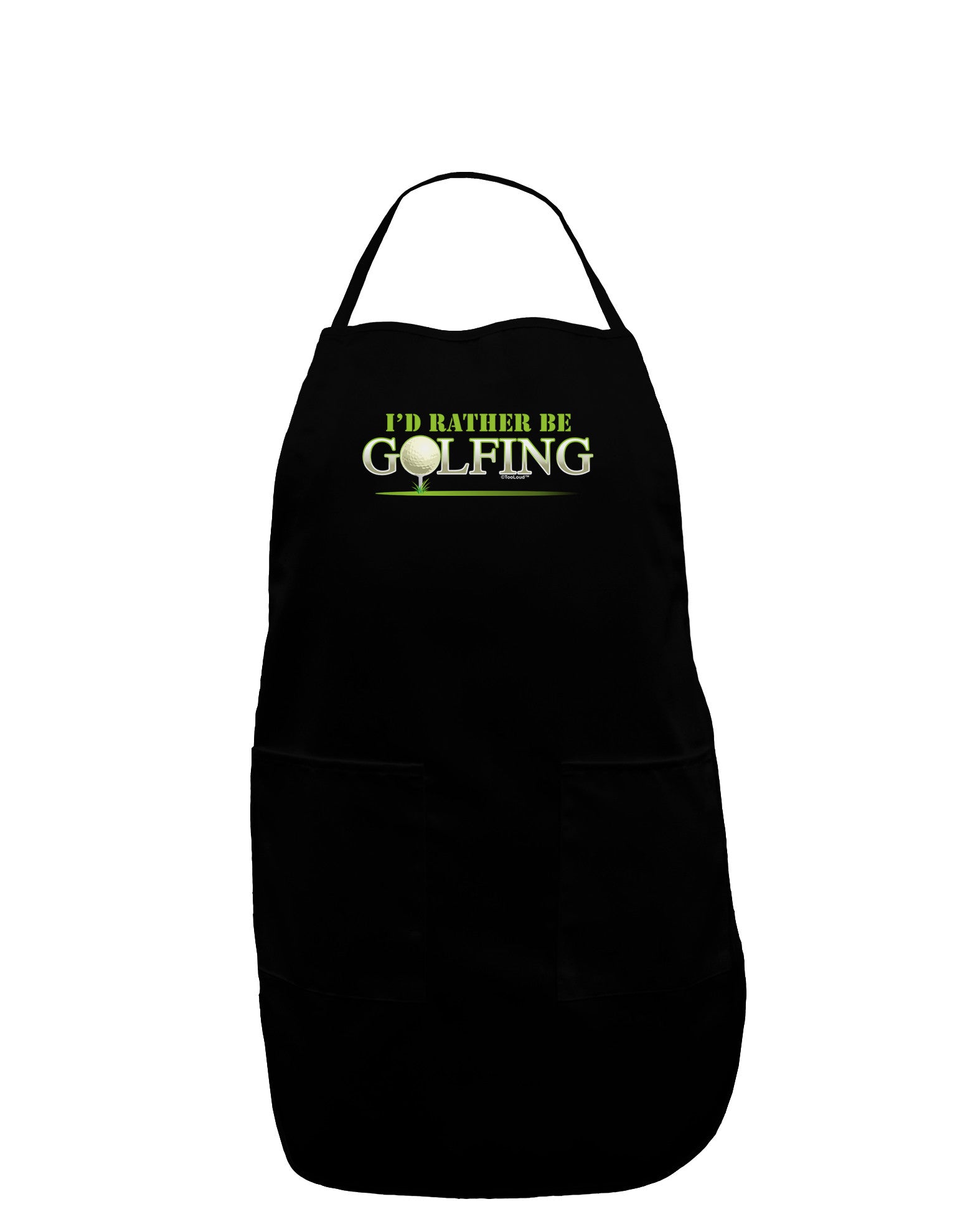 I'd Rather Be Golfing Plus Size Apron-Bib Apron-TooLoud-Black-Plus-Size-Davson Sales