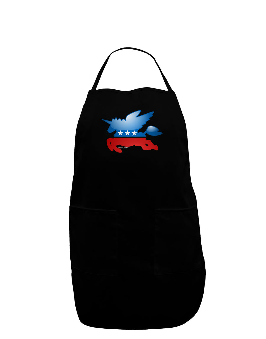 TooLoud Unicorn Political Symbol Plus Size Apron-Bib Apron-TooLoud-Black-Plus-Size-Davson Sales