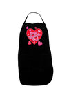 Happy Valentine's Day Romantic Hearts Dark Adult Apron-Bib Apron-TooLoud-Black-One-Size-Davson Sales