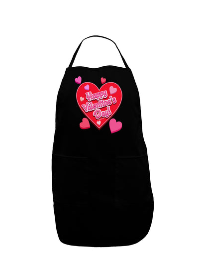 Happy Valentine's Day Romantic Hearts Dark Adult Apron-Bib Apron-TooLoud-Black-One-Size-Davson Sales