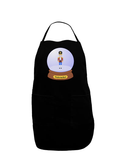 Nutcracker Snow Globe - Red Gold Black Dark Adult Apron by TooLoud-Bib Apron-TooLoud-Black-One-Size-Davson Sales