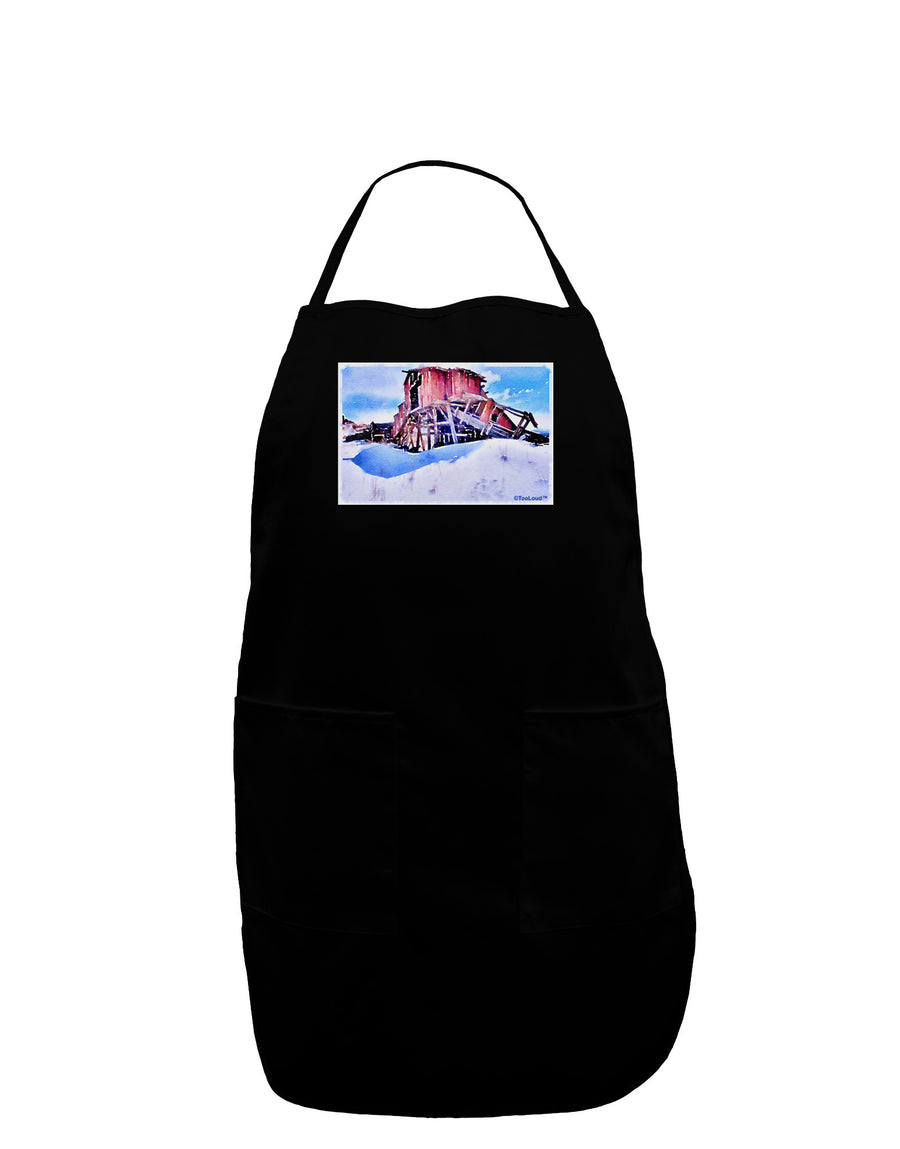 Victor Mines Colorado Watercolor Plus Size Apron-Bib Apron-TooLoud-Black-Plus-Size-Davson Sales