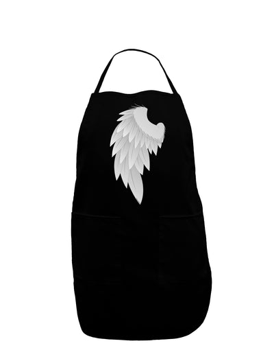 Single Left Angel Wing Design - Couples Dark Adult Apron-Bib Apron-TooLoud-Black-One-Size-Davson Sales