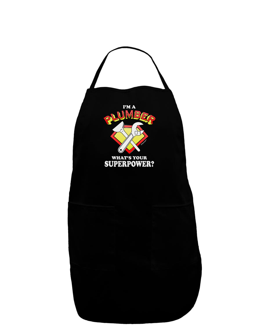 Plumber - Superpower Plus Size Apron-Bib Apron-TooLoud-Black-Plus-Size-Davson Sales