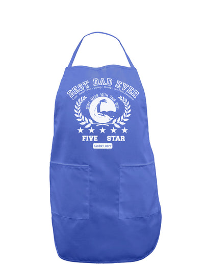 Best Dad Ever Distressed Collegiate Dark Adult Apron-Bib Apron-TooLoud-Faded Blue-One-Size-Davson Sales