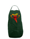Red Hot Mexican Chili Pepper Dark Adult Apron-Bib Apron-TooLoud-Hunter-One-Size-Davson Sales