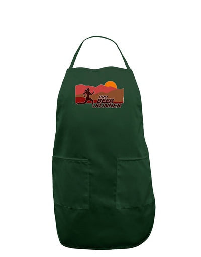 Pro Beer Runner Woman Dark Adult Apron-Bib Apron-TooLoud-Hunter-One-Size-Davson Sales