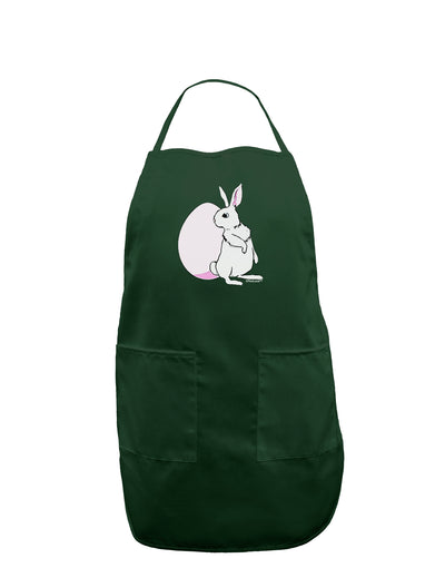 Easter Bunny and Egg Design Dark Adult Apron by TooLoud-Bib Apron-TooLoud-Hunter-One-Size-Davson Sales
