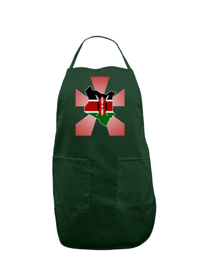 Kenya Flag Design Dark Adult Apron-Bib Apron-TooLoud-Hunter-One-Size-Davson Sales