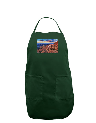 Colorado Mtn Sunset Dark Adult Apron-Bib Apron-TooLoud-Hunter-One-Size-Davson Sales