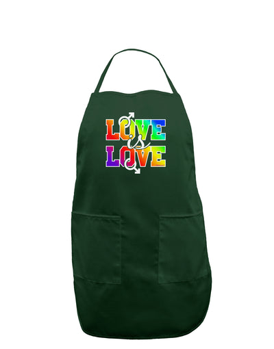 Love Is Love Gay Pride Dark Adult Apron-Bib Apron-TooLoud-Hunter-One-Size-Davson Sales