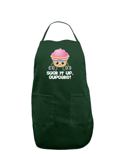 Suck It Up Cupcake Design Dark Adult Apron by TooLoud-Bib Apron-TooLoud-Hunter-One-Size-Davson Sales