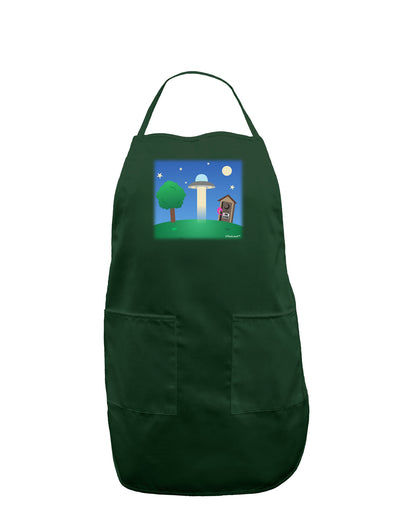 UFO Stopping At an Out-house Dark Adult Apron by TooLoud-Bib Apron-TooLoud-Hunter-One-Size-Davson Sales