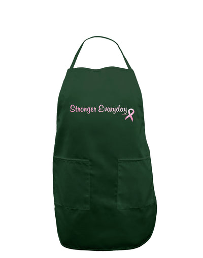 Stronger Everyday Breast Cancer Awareness Ribbon Dark Adult Apron-Bib Apron-TooLoud-Hunter-One-Size-Davson Sales