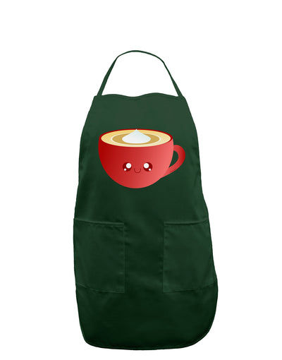 Cute Christmas Drink Eggnog Dark Adult Apron-Bib Apron-TooLoud-Hunter-One-Size-Davson Sales