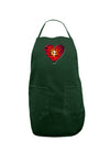 Water Droplet Heart Red Dark Adult Apron by TooLoud-Bib Apron-TooLoud-Hunter-One-Size-Davson Sales