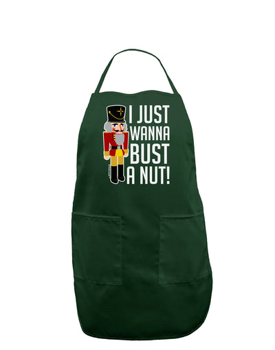 I Just Wanna Bust A Nut Nutcracker Dark Adult Apron by-Bib Apron-TooLoud-Hunter-One-Size-Davson Sales