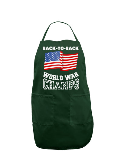 Back to Back World War Champs Dark Adult Apron-Bib Apron-TooLoud-Hunter-One-Size-Davson Sales