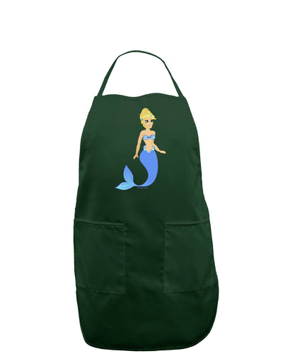 Mermaid Design - Blue Dark Adult Apron-Bib Apron-TooLoud-Hunter-One-Size-Davson Sales