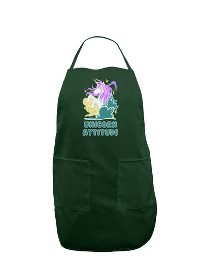 Unicorn Attitude Dark Dark Adult Apron-Bib Apron-TooLoud-Hunter-One-Size-Davson Sales