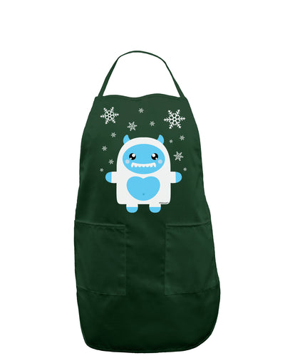 Cute Abominable Snowman Boy Yeti - Christmas Dark Adult Apron-Bib Apron-TooLoud-Hunter-One-Size-Davson Sales