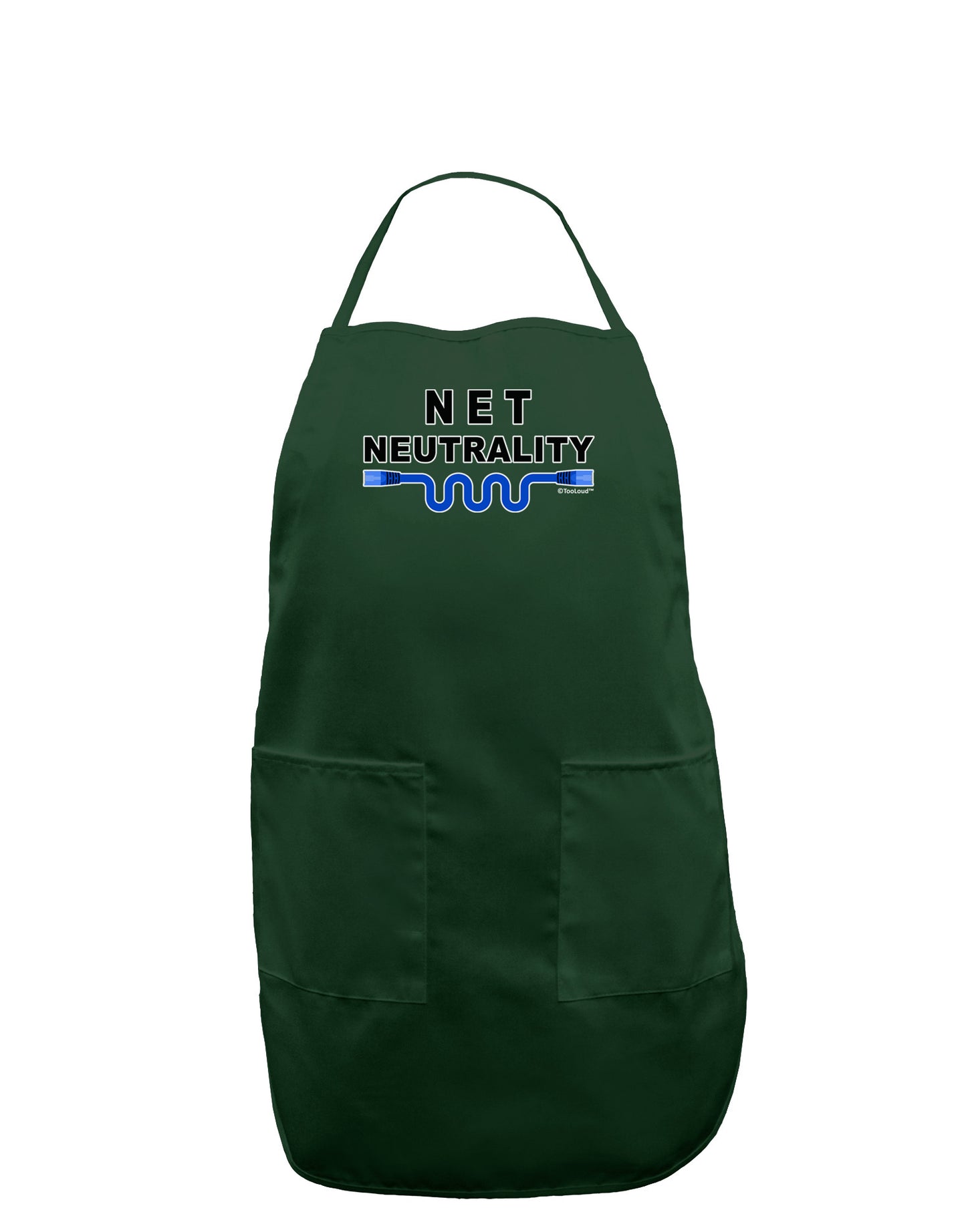 Net Neutrality Dark Adult Apron-Bib Apron-TooLoud-Hunter-One-Size-Davson Sales