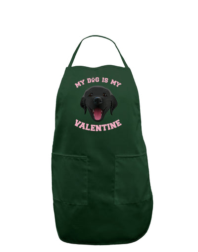 My Dog is my Valentine Black Dark Adult Apron-Bib Apron-TooLoud-Hunter-One-Size-Davson Sales