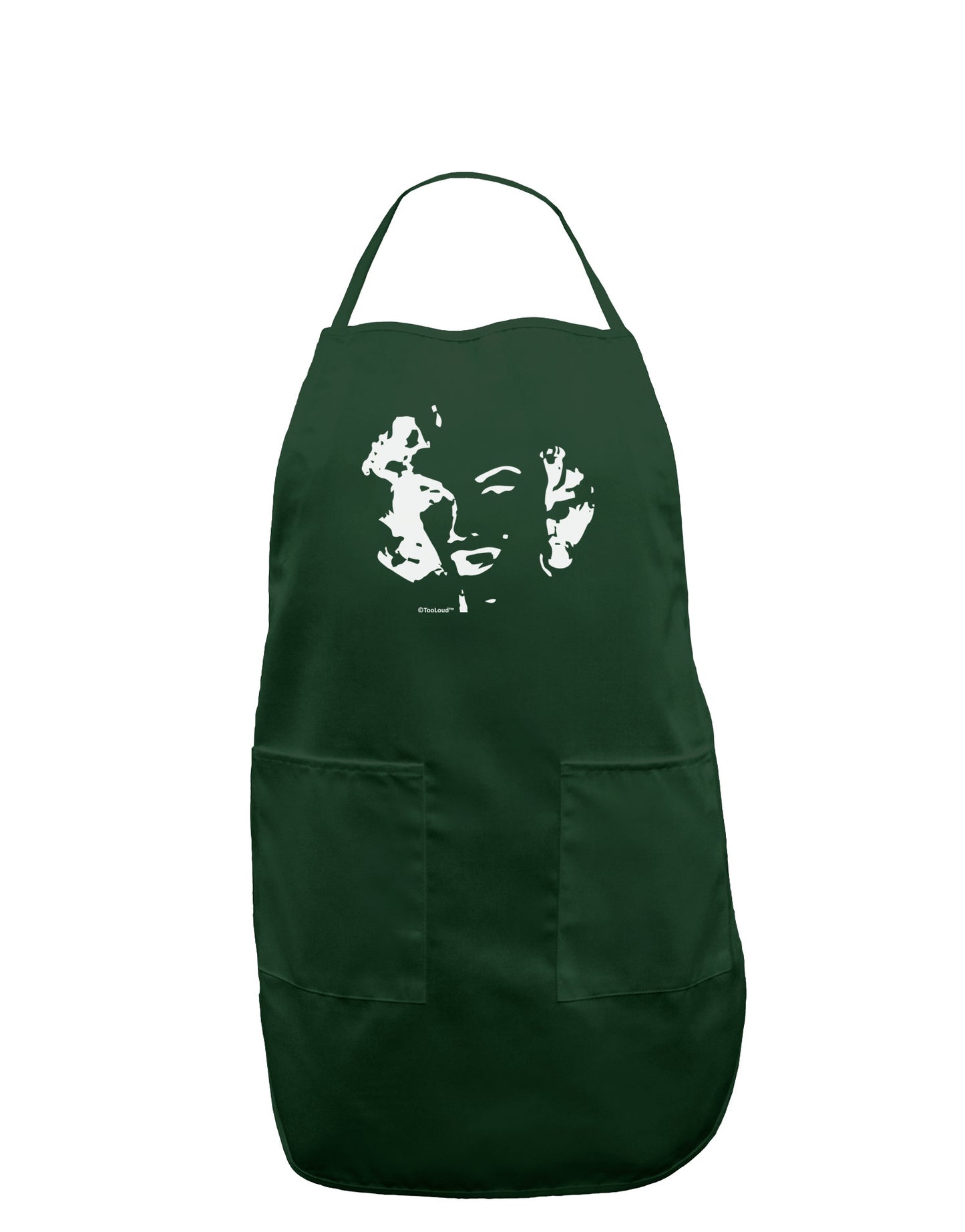 Marilyn Monroe Cutout Design Dark Adult Apron by TooLoud-Bib Apron-TooLoud-Hunter-One-Size-Davson Sales