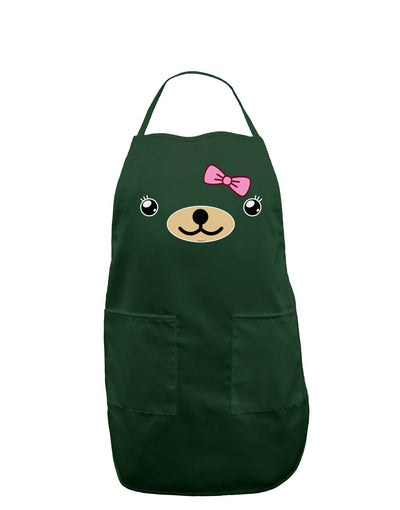 Kyu-T Face - Beartholomea Cute Girl Bear Dark Adult Apron-Bib Apron-TooLoud-Hunter-One-Size-Davson Sales