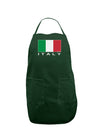 Italian Flag - Italy Text Dark Adult Apron by TooLoud-Bib Apron-TooLoud-Hunter-One-Size-Davson Sales