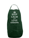 Keep Calm and Love Grandpa Dark Adult Apron-Bib Apron-TooLoud-Hunter-One-Size-Davson Sales