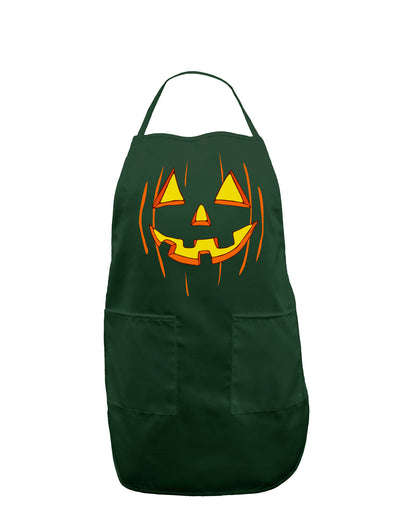 Halloween Pumpkin Smile Jack O Lantern Dark Adult Apron-Bib Apron-TooLoud-Hunter-One-Size-Davson Sales