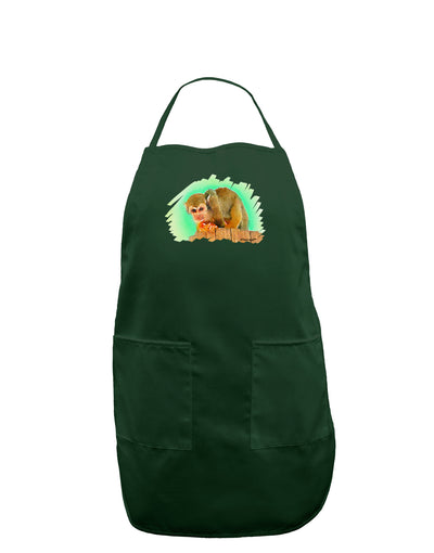 Squirrel Monkey Watercolor Dark Adult Apron-Bib Apron-TooLoud-Hunter-One-Size-Davson Sales