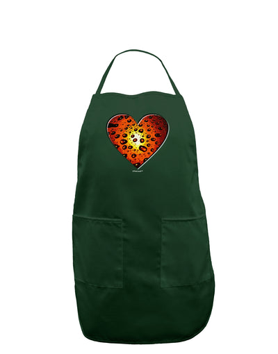 Water Droplet Heart Orange Dark Adult Apron by TooLoud-Bib Apron-TooLoud-Hunter-One-Size-Davson Sales